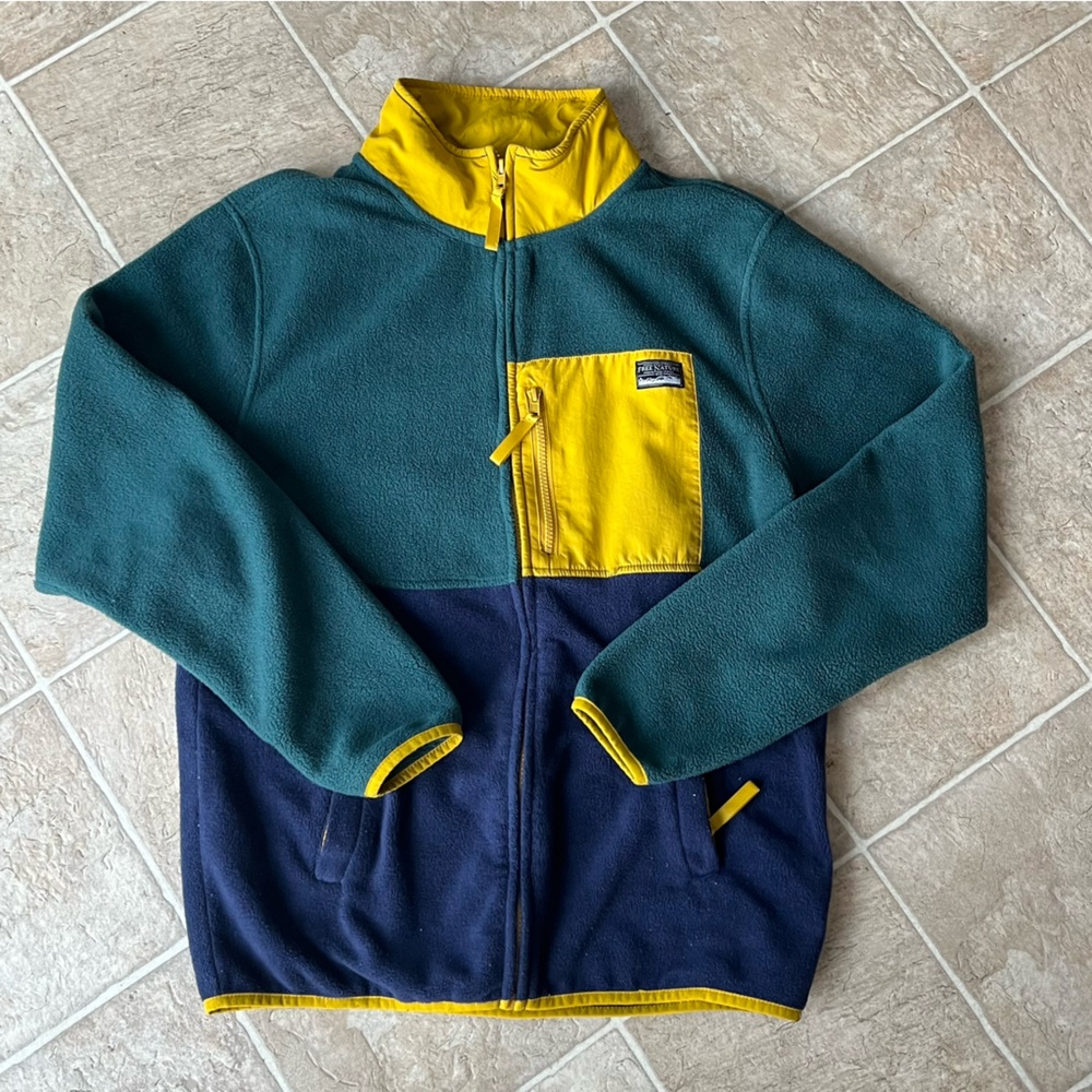 Colorblock Fleece zip up Jacket